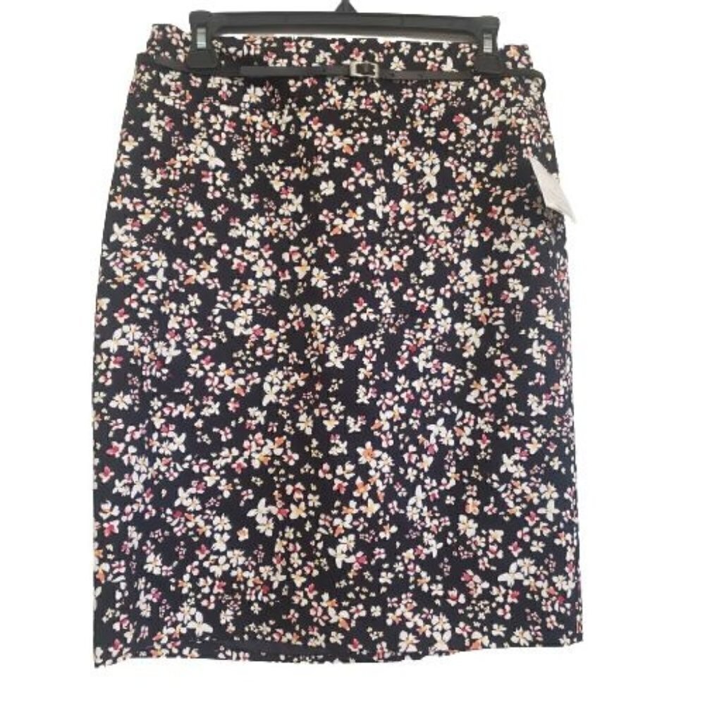 Liz Claiborne Double Cotton Skirt English Rose Multicolor size 4 NWT